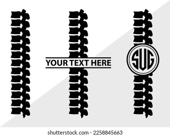 Anatomie Spine Monogramm Vektorgrafik Silhouette