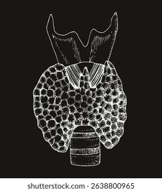 Anatomy of Thyroid Gland vector