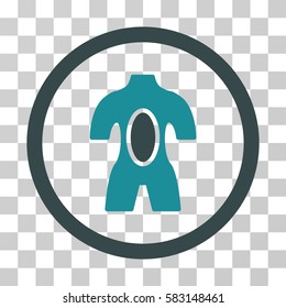 Anatomy vector icon. Illustration style is a flat iconic bicolor soft blue symbol on a transparent background.