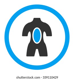 Anatomy vector icon. Style is bicolor flat rounded symbol, blue and gray colors, rounded angles, white background.
