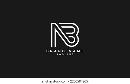 ANB, NB, BN, Abstract initial monogram letter alphabet logo design