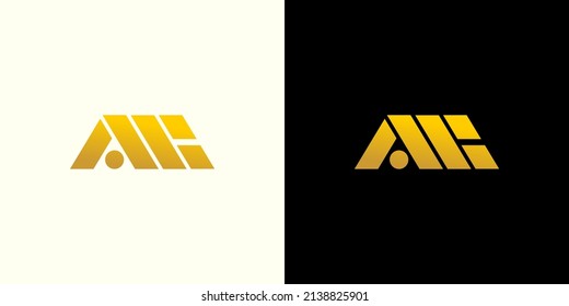 Plantilla de vectores de iconos de monograma del logotipo de Am AnC AG