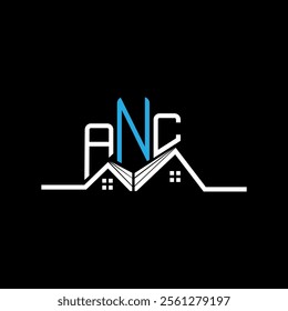 ANC Real state logo design, ANC simple and modern logo. ANC luxurious alphabet design  