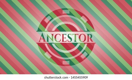 Ancestor christmas emblem. Vector Illustration. Detailed.