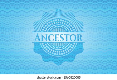 Ancestor water concept emblem background. Vector Illustration. Detailed.