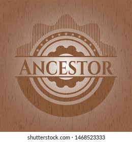 Ancestor wood icon or emblem. Vector Illustration.