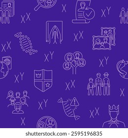 Ancestral roots and genealogy seamless pattern. Vector illustration.