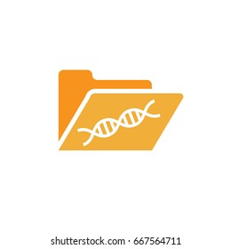 Ancestry or Genealogy Icon DNA helix for medical records