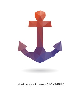 Anchor abstract isolated on a white backgrounds 