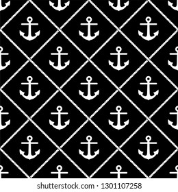 Anchor background. Seamless pattern.Vector.