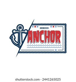 anchor badges and symbols vector collection for nautical apparel