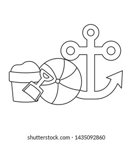 anchor with balloon plastic and bucket