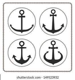 anchor black icon