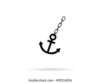 Anchor black icon