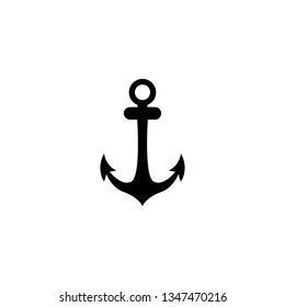Anchor black icon vector