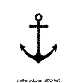  Anchor  - black vector icon