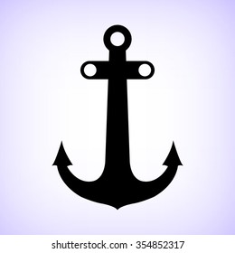 Anchor -  black vector icon