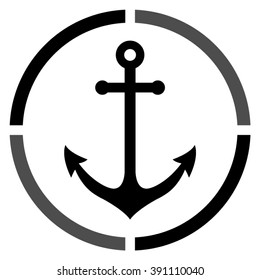 Anchor  - black vector icon