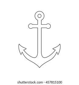Anchor  - black vector icon