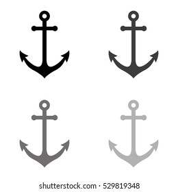 Anchor  - black vector icon