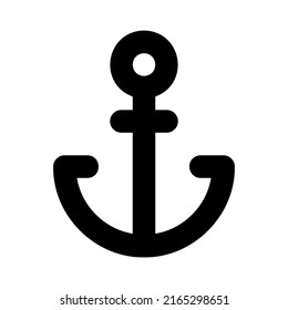 Anchor black vector icon. Ship anchor symbol isolated. Vector EPS 10