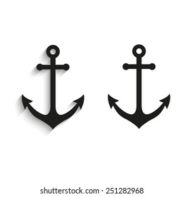 Anchor - black vector icons