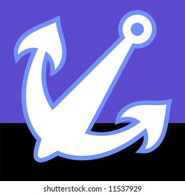  anchor in blue 	
