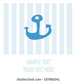 Anchor in blue background.
