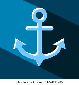 anchor blue colors, vector illustration 