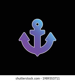 Anchor blue gradient vector icon