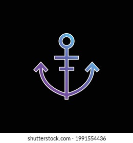 Anchor blue gradient vector icon