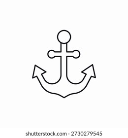 anchor boat icon sign vector