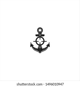 Anchor Boat Ship Marine logo design