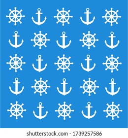 Anchor And  boat Steering wheel Pattern 
