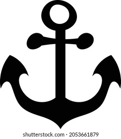Anchor, boat stopper silhouette vector art and illustration