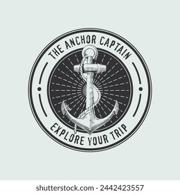 The anchor captain logo design