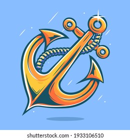 anchor cartoon illustration Premium Vector