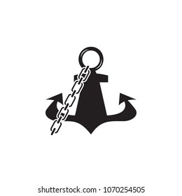 anchor with chain icon. Element of ship illustration. Premium quality graphic design icon. Signs and symbols collection icon for websites, web design, mobile app on white background