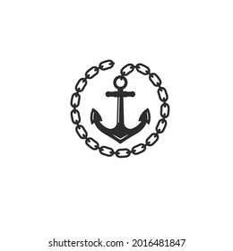 Anchor chain  icon  vector  illustration design template