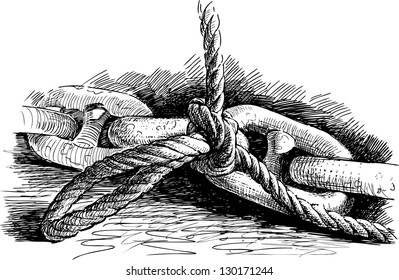 anchor chain and rope