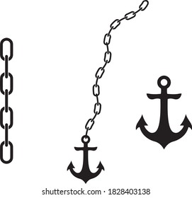 Anchor with chains and isolated object for patterns
