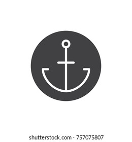 Anchor Circle Icon Vector Filled Flat Stock Vector (royalty Free 