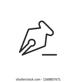 Anchor, clear, pen vector icon. Element of design tool for mobile concept and web apps vector. Thin line icon for website design and development, app development. Vector icon