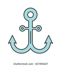 Anchor color icon. Isolated vector illustration