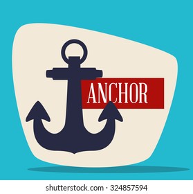 Anchor concept and summer icons design, vector illustration 10 eps graphic.