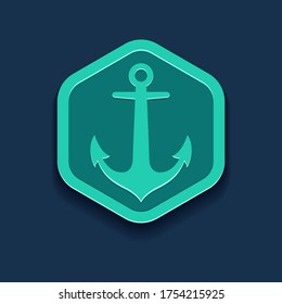 anchor concept vector icon illustration design 