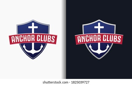 the anchor cross emblem logo