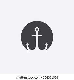 anchor cut identity template icon design element