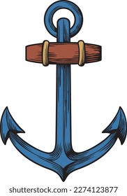 Anchor design color. Vector illustration.