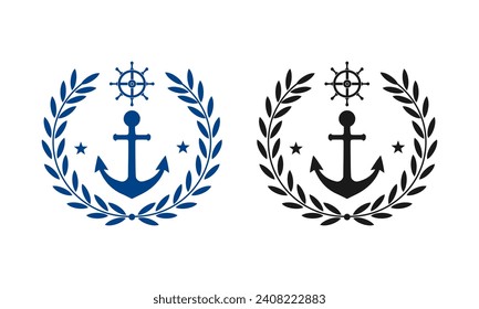 Anchor design logo template illustration